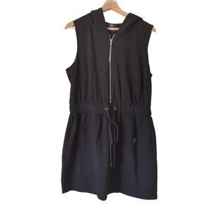 CCX City Chic Athletic Dress Womens 12 Sporty Hooded Sleeveless Zip Cinch Summer